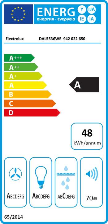 Energy Label Electrolux DAL5536WE (Flat-screen hood)