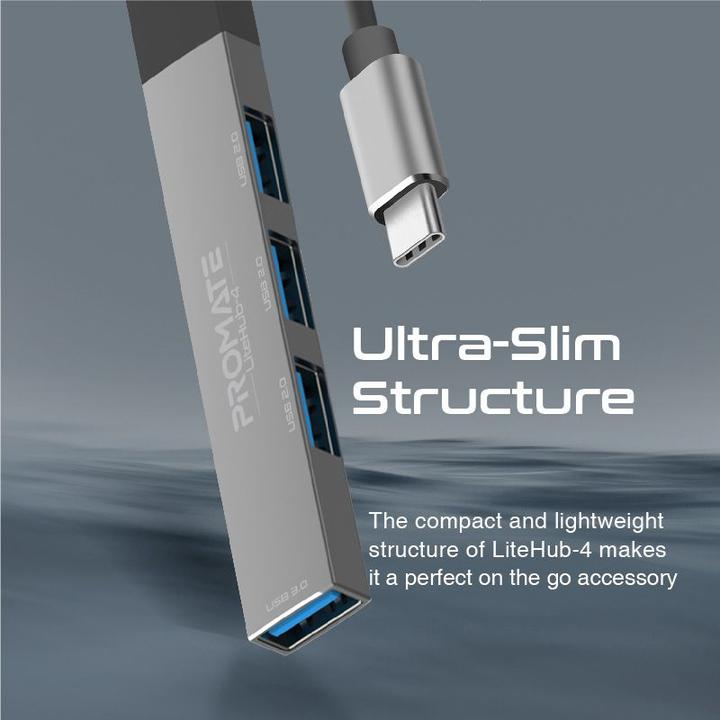 Produktbild ProMate LiteHub-4i 4 in 1 USB-C Hub (USB-C, USB-A, 4 Ports)