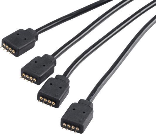Actual product image Akasa RGB 4-way splitter cable