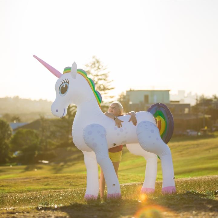 Actual product image The Monster Factory Inflatable Life Size Unicorn