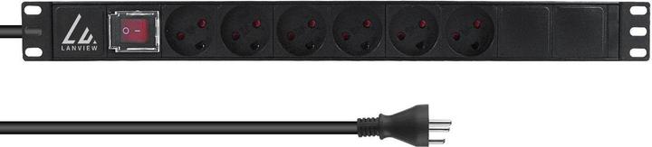 Actual product image Lanview Rack-Montage-Steckdosenleiste