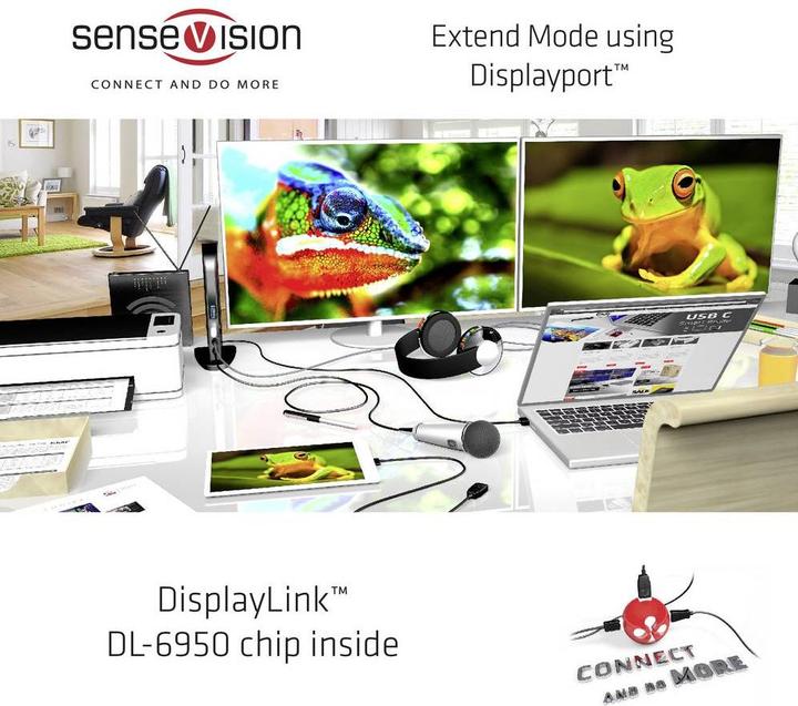 Produktbild Club 3D Dual Display Docking Station 4K60Hz (USB-B, 6 Ports)