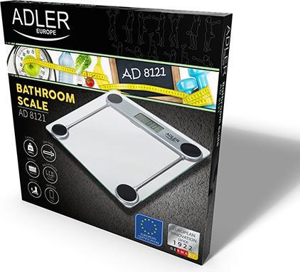 Produktbild Adler Maximum weight (capacity) 150 kg, Accuracy 100 g, 1 user (s), Glass (150 kg)