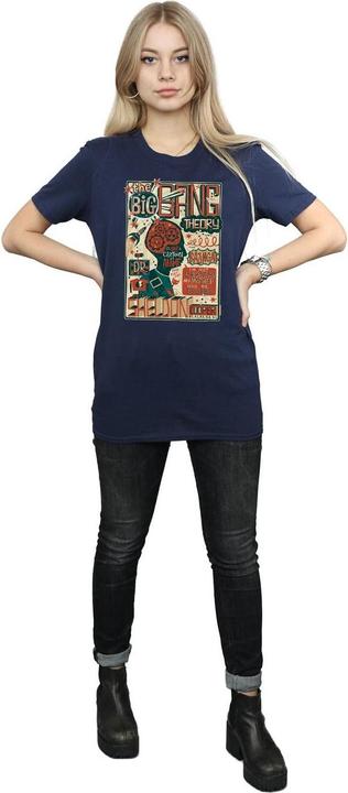 Image du produit Big Bang Theory Femme/Les femmes - T-shirt boyfriend en coton avec affiche infographique (S)