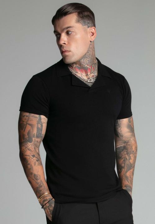 Siksilk Polo Revere Collar Polo (L)