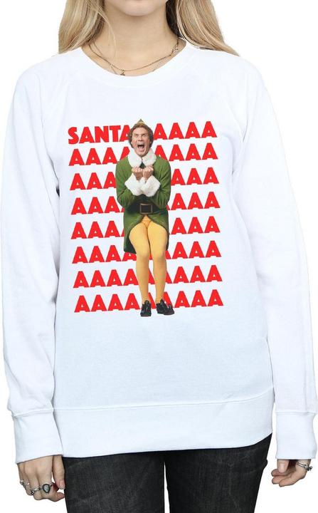 Actual product image Elf Womens/Ladies Buddy Santa Scream Sweatshirt (XL)