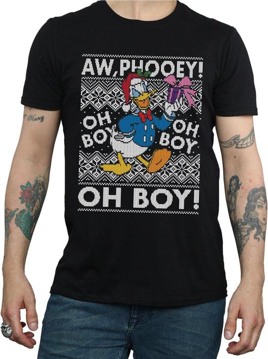 Immagine prodotto Disney Donald Duck Christmas Fair Isle Maglietta Uomo (L)