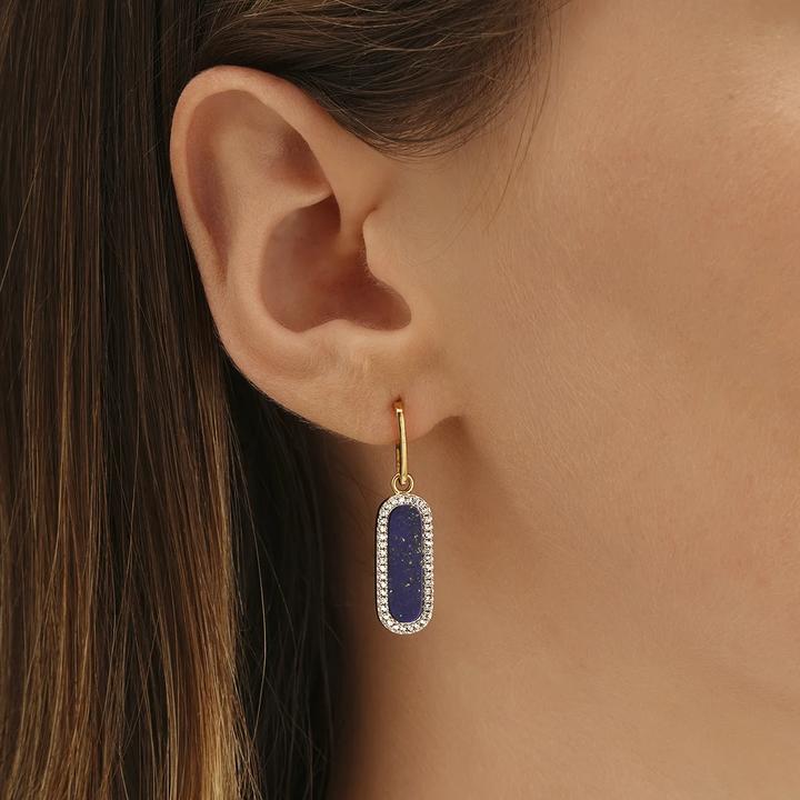 Produktbild Charles Garnier Ohrringe aus vergoldetem Silber, Lapislazuli, Zirkonoxid