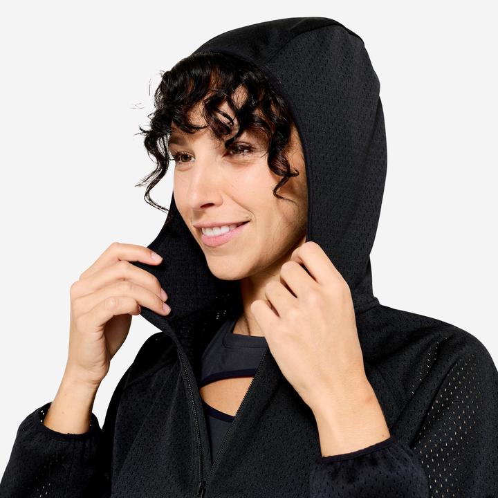 Produktbild Domyos Trainingsjacke Damen perforiert - Light schwarz (XL)