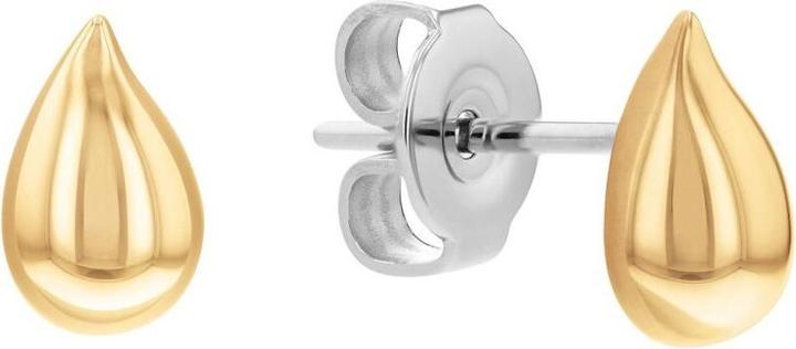 Actual product image Calvin Klein Fine gold-plated stud earrings Sculptured Drops 35000071
