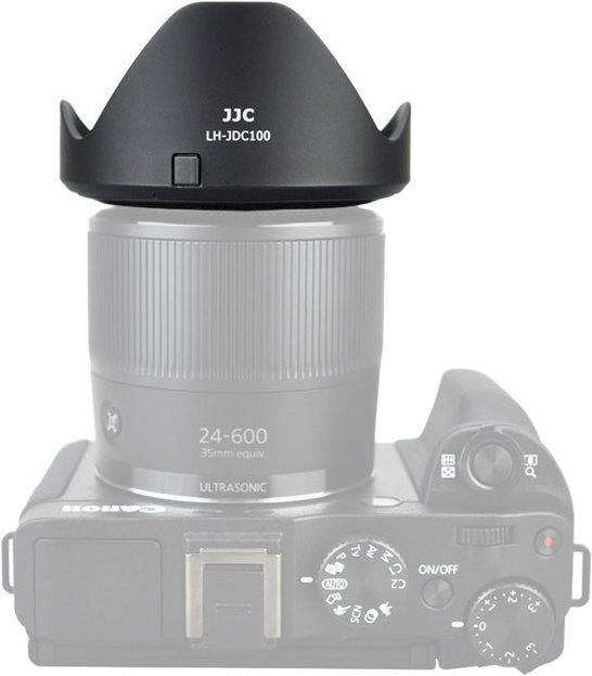 Actual product image JJC LH JDC100 zonnekap (Canon LH DC100 + Canon FA DC67B filter adapter ring)
