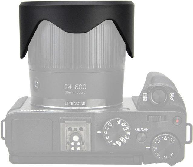 Actual product image JJC LH JDC100 zonnekap (Canon LH DC100 + Canon FA DC67B filter adapter ring)