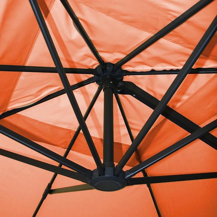 Actual product image Mendler Aluminium gastronomy luxury traffic light umbrella, 3.5x3.5m terra - 10375 (3.50 m)