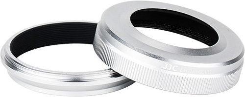 Actual product image JJC LH JX100VII Zonnekap Zilver (Fujifilm LH X100 lens hood en AR X100 adapter ring)