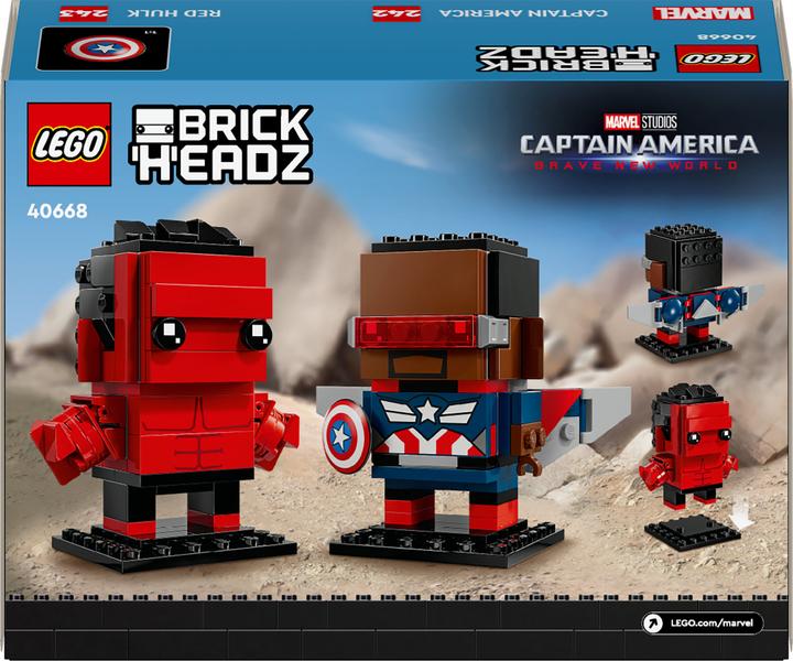 Image du produit LEGO BrickHeadz Super Heroes Captain America & Red Hulk (40668, LEGO Brickheadz)