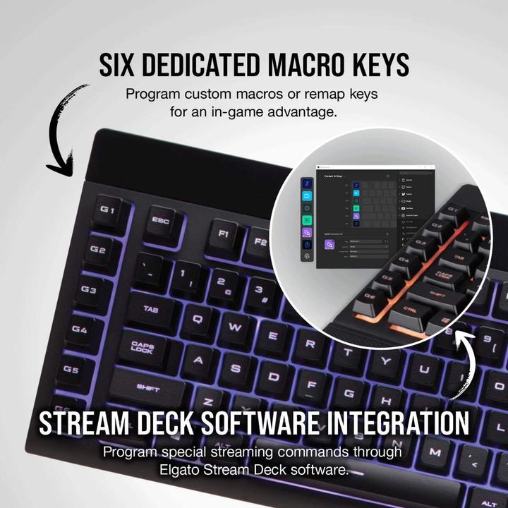 Actual product image Corsair K55 Rgb (DE, Cable)