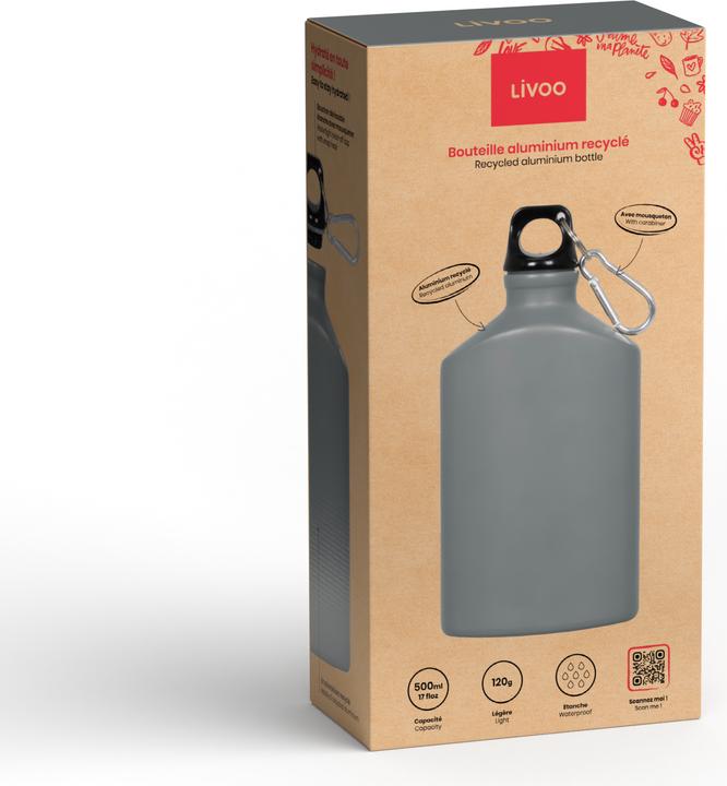 Actual product image Livoo 500 ml recycled aluminium bottle (0.50 l)