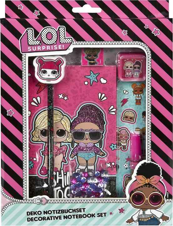 Image du produit Undercover Carnet de notes LOL Surprise 11.8 x 17.7 cm, vierge, rose/noir (11.8 x 17.7 cm, Blanc, Couverture rigide)