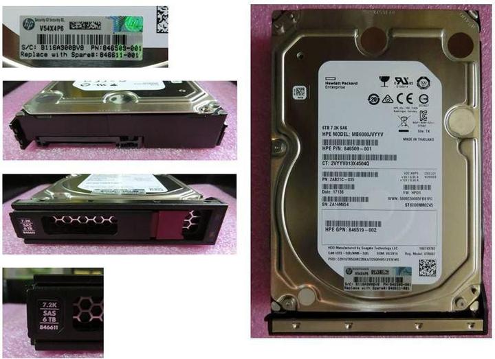 Actual product image HPE HD 6TB 12G 7.2K 3.5 SAS MDL LP (6 TB, 3.5")