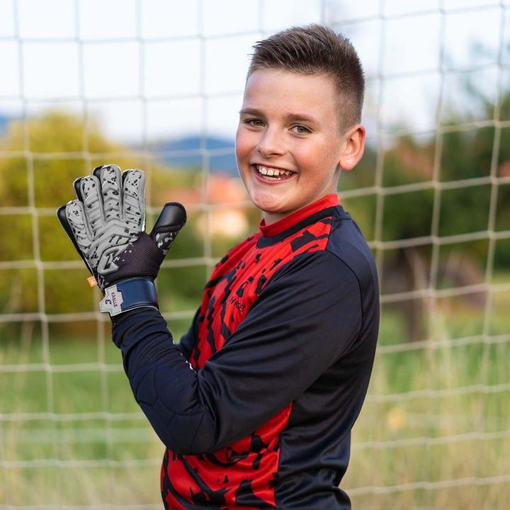 Produktbild Catch & Keep Fussballhandschuhe Kralle Splash Gr. 3 Grau Torwart Keeper Goalie Handschuhe (3)