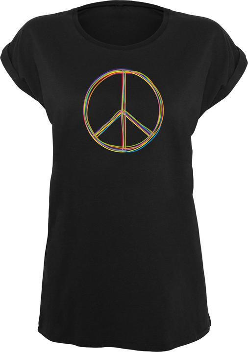 Produktbild Merchcode Peace Multicolor with Ladies Basic T-Shirt - 173337 (M)