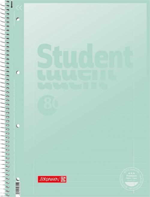 Image du produit 5 blocs collèges Student Pastel Ligné 27 DIN A4 Bords intérieurs et extérieurs (A4, À rayures)