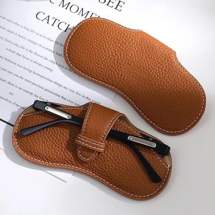 Actual product image Only-Bags.Store PU Leder tragbare Brillen Tasche Sonnenbrille Lagerung Taschen Auto Brille Schutzhülle
