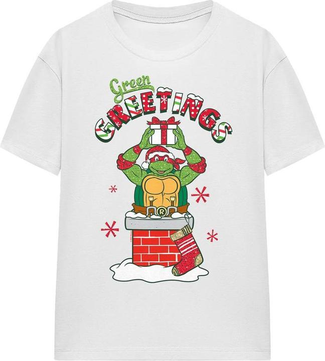 Immagine prodotto Teenage Mutant NT Green Greetings Maglietta Scena di Natale Adulto Unisex (XL)