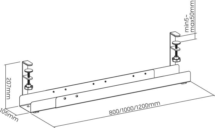 Actual product image InLine Cable guide rail (Cable hole, 10.50 cm)