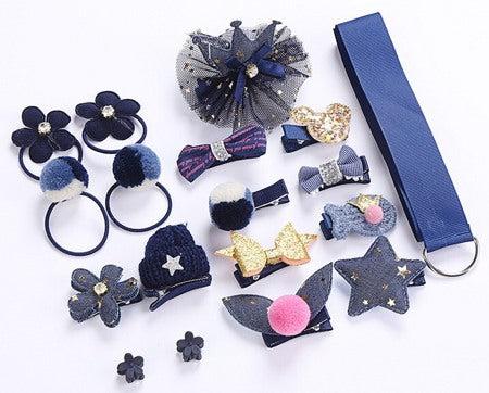 Actual product image Activity Board 18 pieces hair clips set toddler girls, hair jewellery girls, hair clips with gift box (18 pcs.)