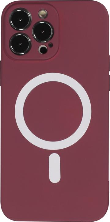 Actual product image PhoneLook Soft shell silicone cover with MagSafe and camera protection Bordeaux (Apple iPhone 13 Pro)