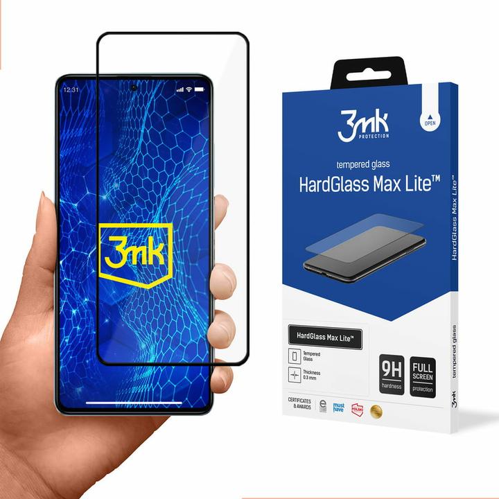 Actual product image 3MK Hardglass Max Lite Screen Protector (1 Piece, Xiaomi Redmi Note 12 5G)