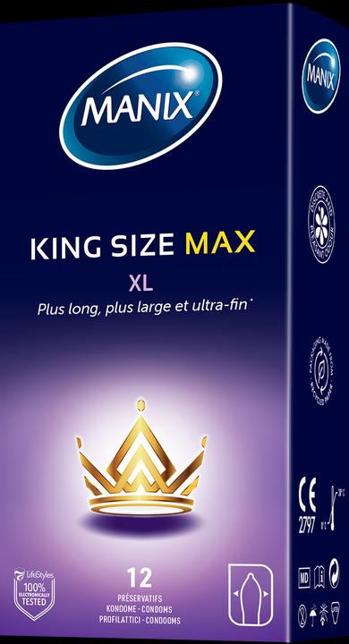 Produktbild Manix King Size» Max XL - 12 hauchzarte XL-Kondome mit erregender Spezialform (12 Stk.)