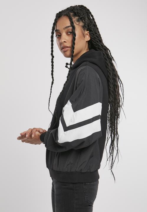 Produktbild Urban Classics Ladies Mix Crinkle Nylon Sweat Hoody (XS)