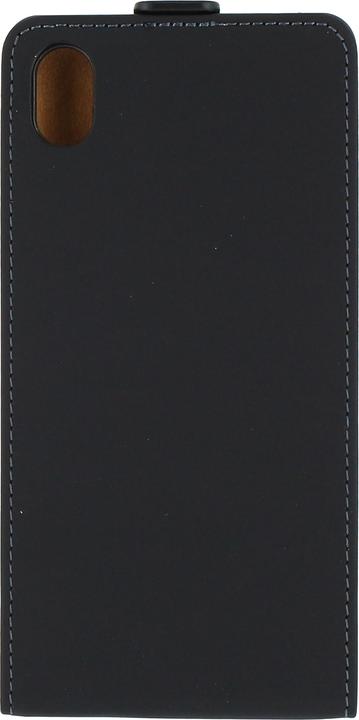 Actual product image Mobilizera Ultra Slim Flip Cover Sony Xperia M4 Aqua Sort (Sony Xperia M4 Aqua)