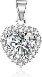 Produktbild Agato Sparkling silver pendant with zircons Heart AGH744
