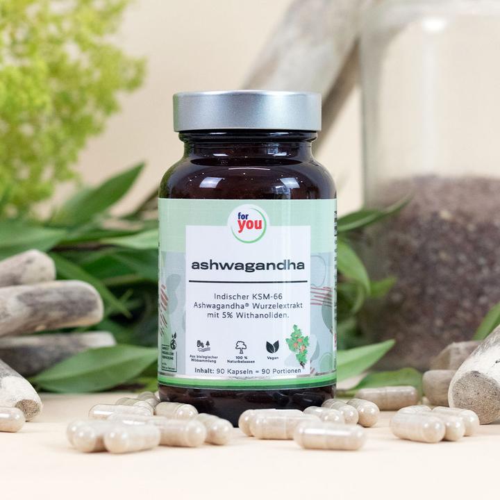 Actual product image For You Ashwagandha (90 Piece, Capsules, 42.70 g)