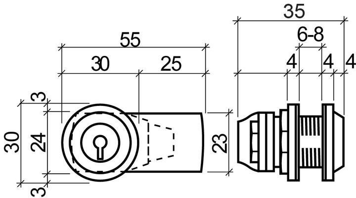 Actual product image Werkstarck Glass door locks (Profile cylinder)
