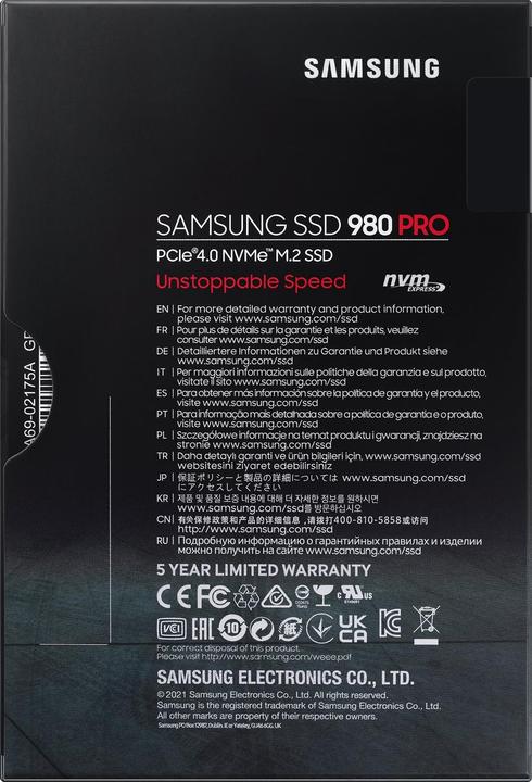 Actual product image Samsung 980 Pro (1000 GB, M.2 2280)