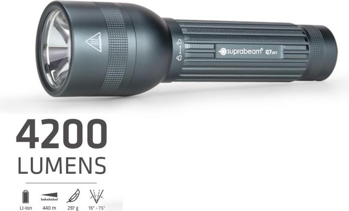 Produktbild Suprabeam Q7xrs Akku-Taschenlampe - 4200 Lm (15.80 cm, 4200 lm)