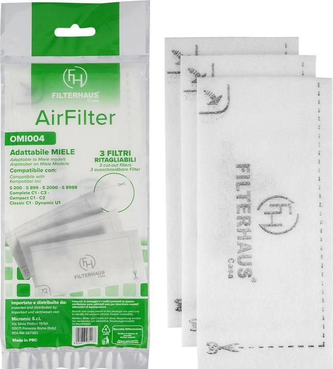 Produktbild Alternativ Filterhaus AirFilter OMI004 ersetzen Miele Air Clean SF-SAC 20/30 3944711