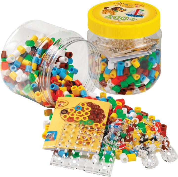 Actual product image Hama Perlen Hama - Maxi beads 400 beads + 2 pin plates (388790)