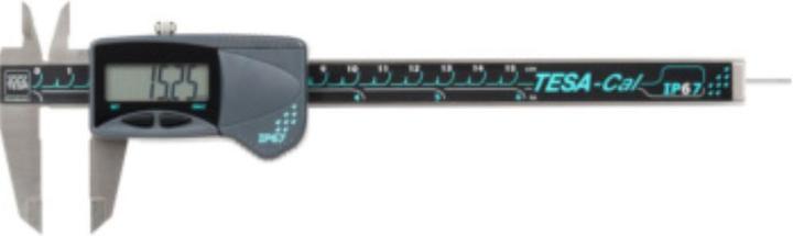 Actual product image Tesa CAL Digital Caliper IP 67 Measuring range 0-150 mm round (4 cm)