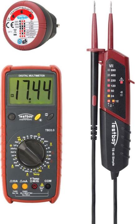 Testboy Trainee promotion Hand-held multimeter digital incl. voltage tester CAT III 600 V (trainee (CAT III 600V)
