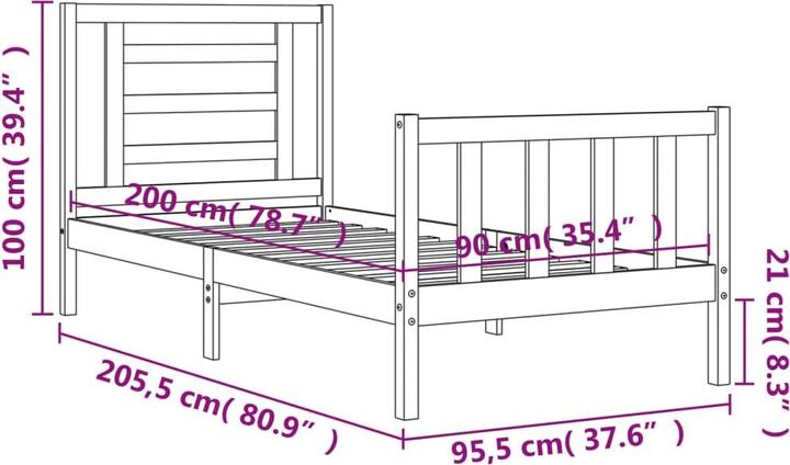 Immagine prodotto VidaXL Maddalena (90 x 200 cm)
