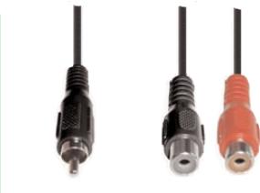 Image du produit E+P B 91. connexion 1 : 2 x RCA, connexion 2 : RCA, longueur du câble : 0,2 m, couleur du produit : noir (0.20 m, RCA)