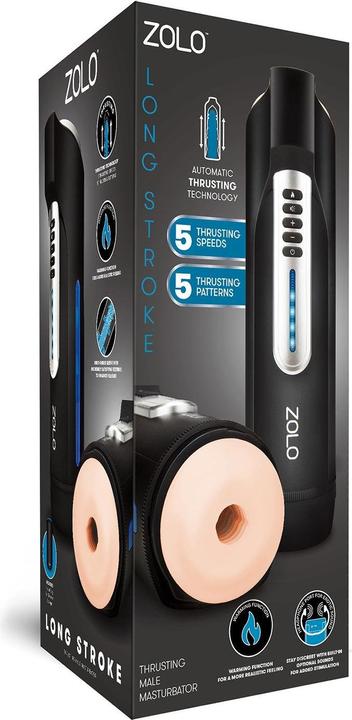 Actual product image Zolo Long Stroke Masturbators Flesh 31.7 cm