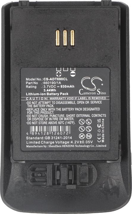 Actual product image XCell Replacement battery suitable for DeTeWe Aastra DT690, DT692 3,7 Volt 930mAh, 72,9x43,8x9mm