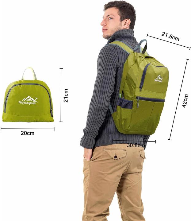 Produktbild Intirilife Faltbarer Rucksack in Limette (36 l)