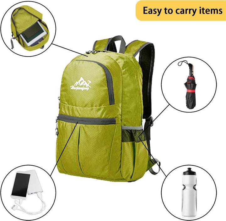 Produktbild Intirilife Faltbarer Rucksack in Limette (36 l)